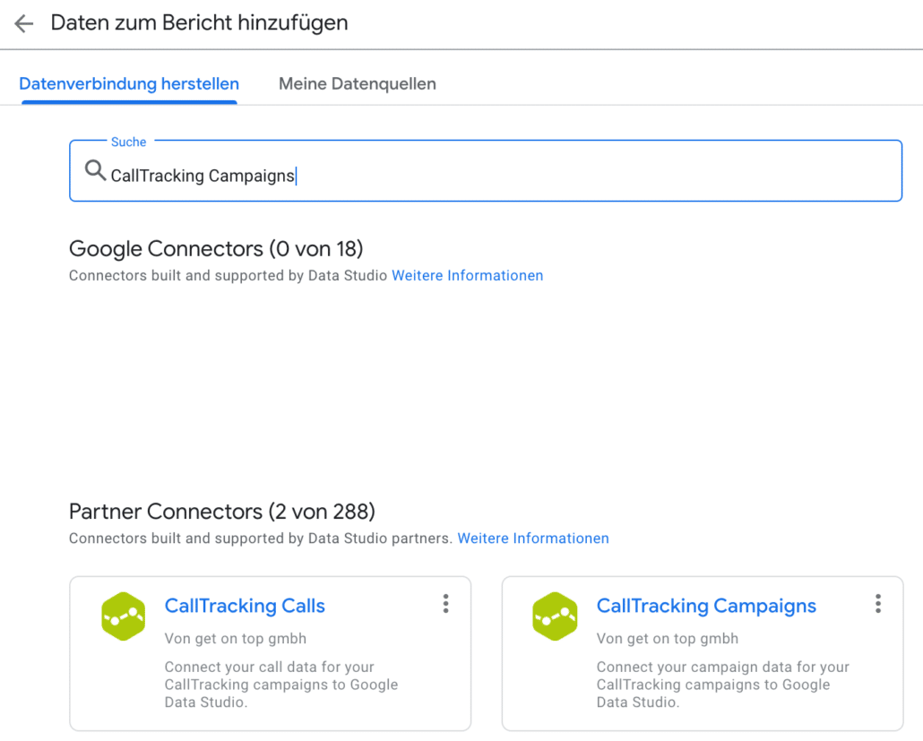 CallTracking Campaigns Connector